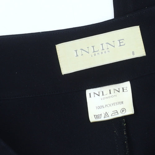 Inline London Women's Black Flared Trousers Size 8