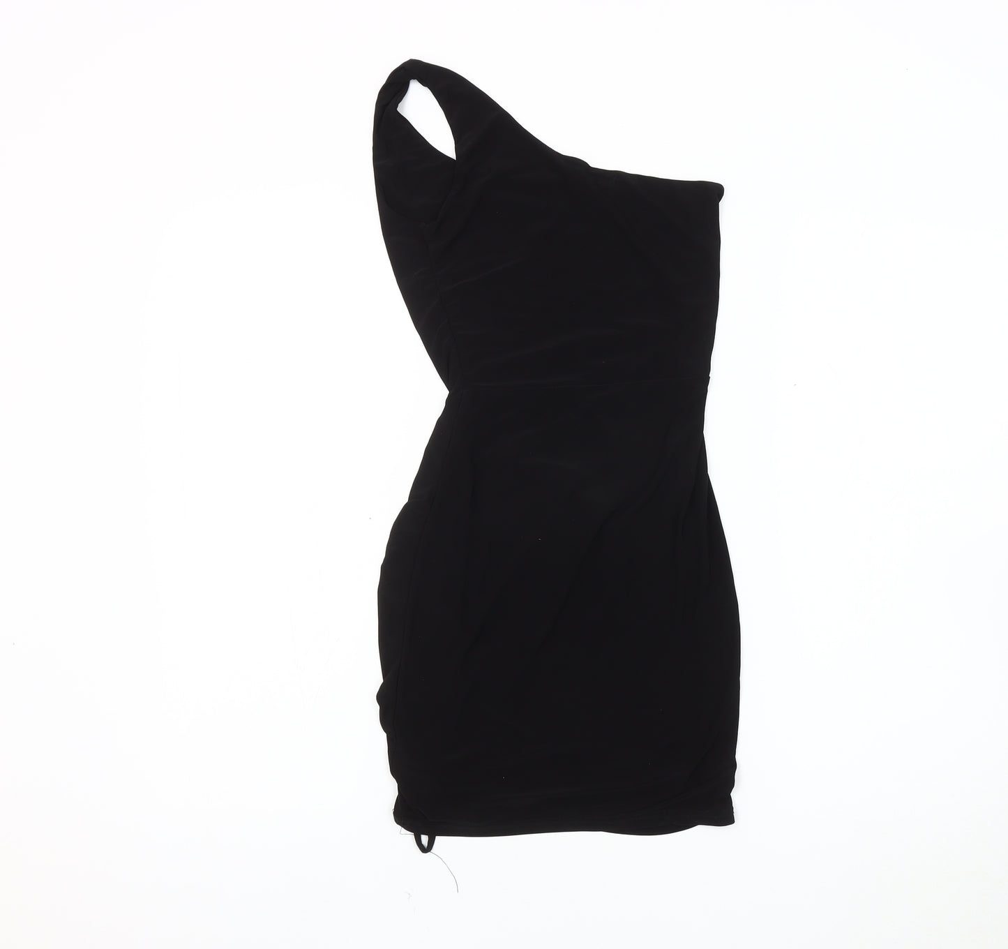 I Saw It First Women Black Knee Length One Shoulder Dress
