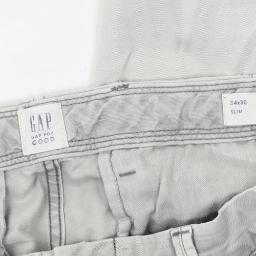 Gap Men's Grey Slim Straight Jeans Size 34