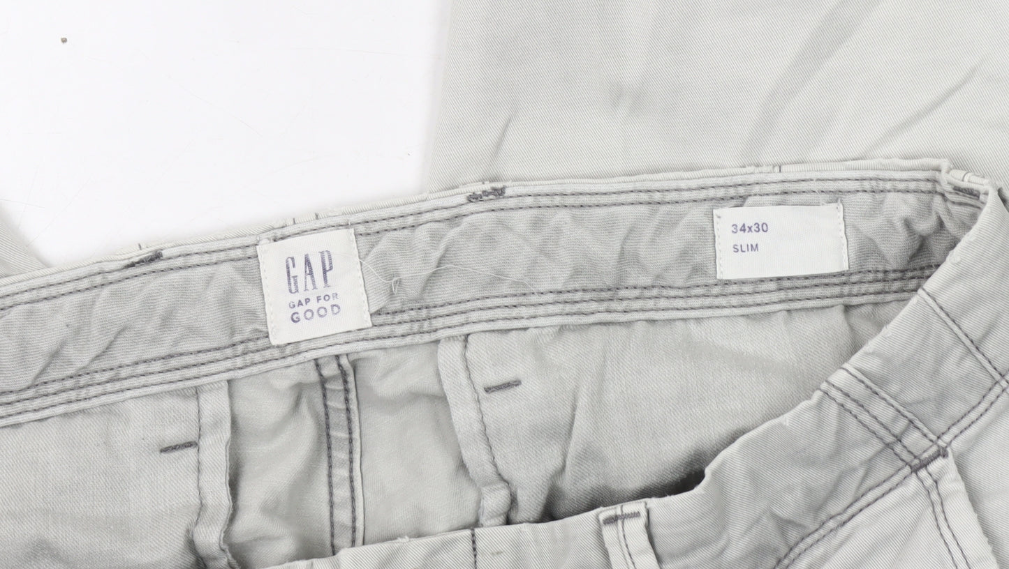 Gap Men's Grey Slim Straight Jeans Size 34