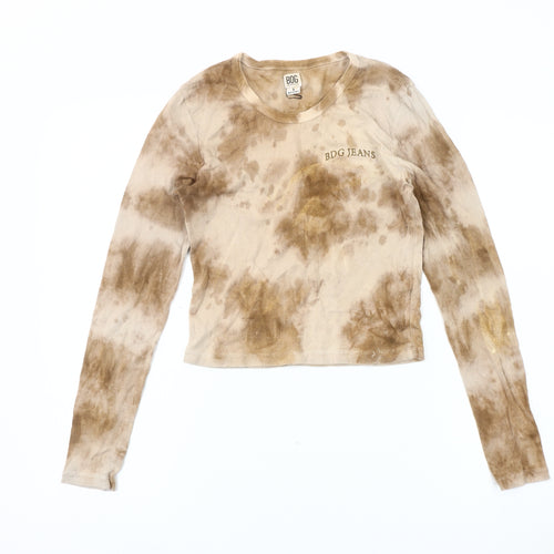 BDG Women’s Brown Tie-Dye Long Sleeve T-Shirt - S