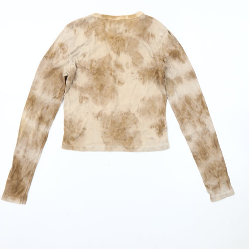 BDG Women’s Brown Tie-Dye Long Sleeve T-Shirt - S