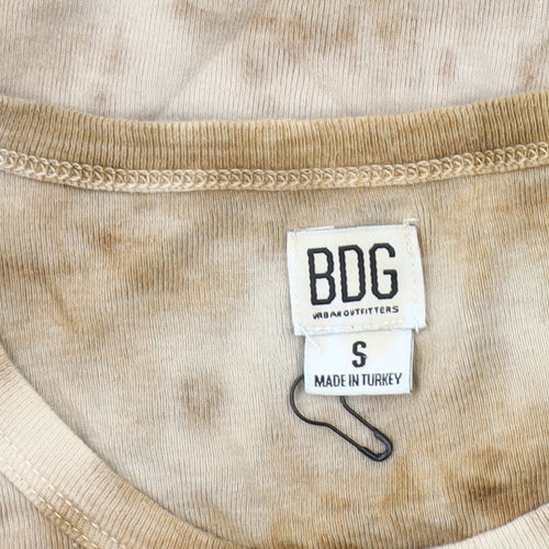 BDG Women’s Brown Tie-Dye Long Sleeve T-Shirt - S