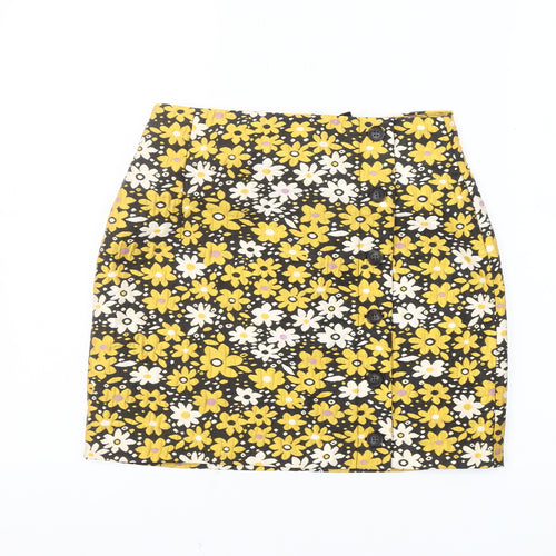 Topshop Women's Floral Multicoloured Pencil Skirt 8