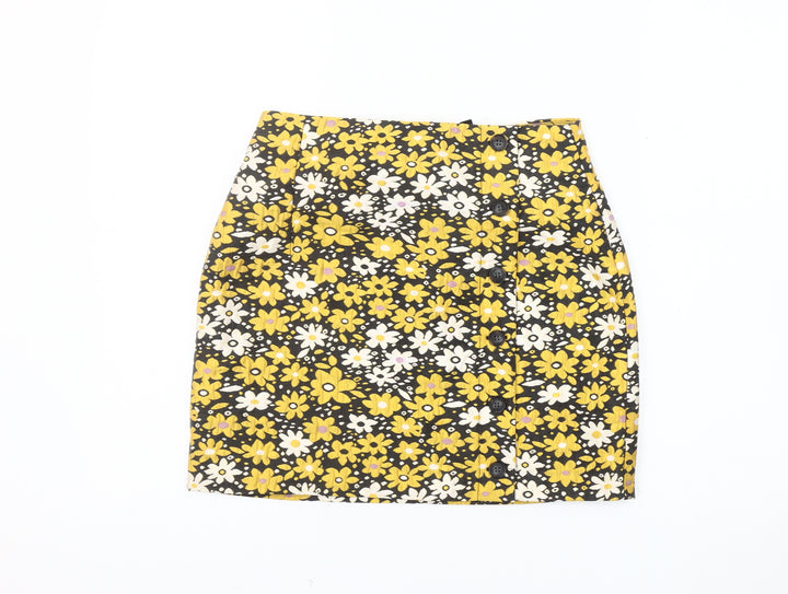 Topshop Women's Floral Multicoloured Pencil Skirt 8