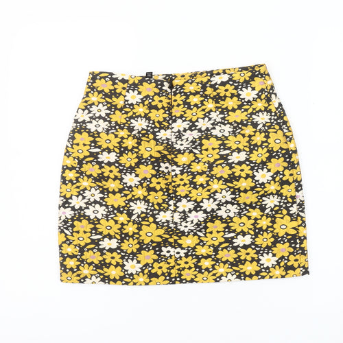 Topshop Women's Floral Multicoloured Pencil Skirt 8