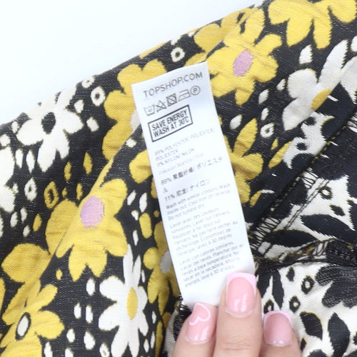 Topshop Women's Floral Multicoloured Pencil Skirt 8
