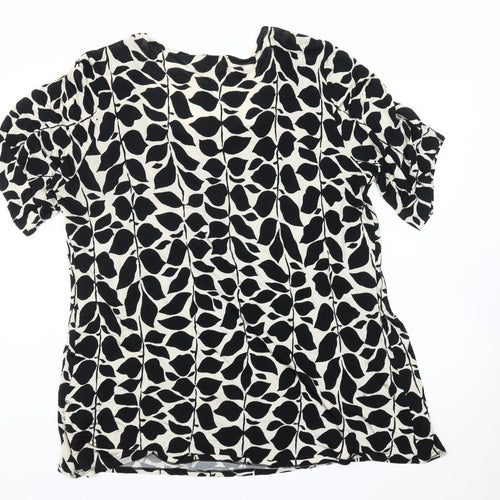 Ann Harvey Women's Black Animal Print Top Size 20