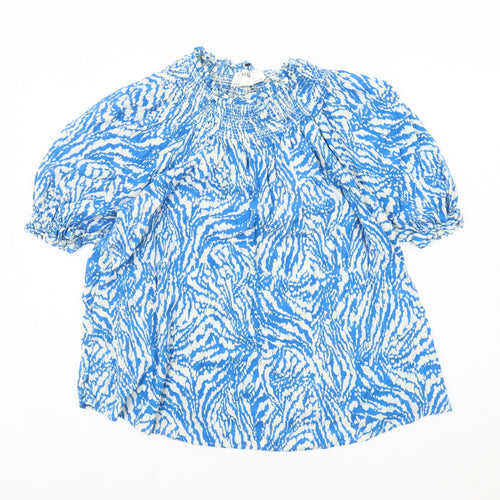 Marks and Spencer Women’s Blue 10 Animal Print Top