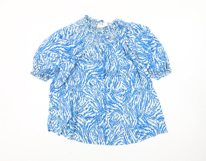 Marks and Spencer Women’s Blue 10 Animal Print Top