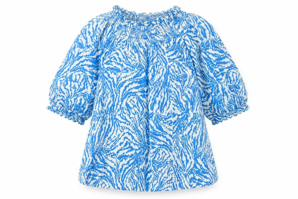 Marks and Spencer Women’s Blue 10 Animal Print Top