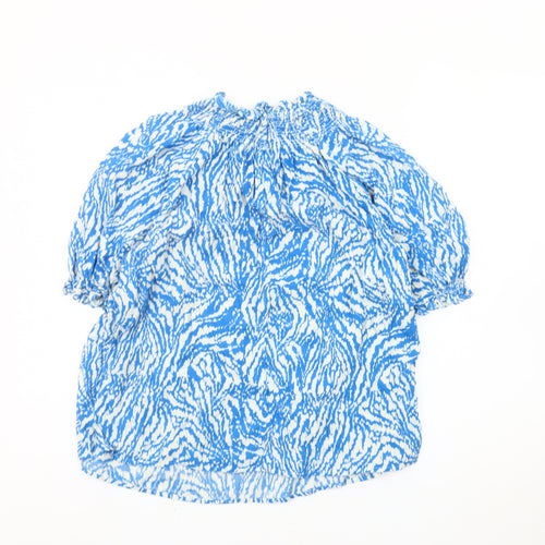 Marks and Spencer Women’s Blue 10 Animal Print Top