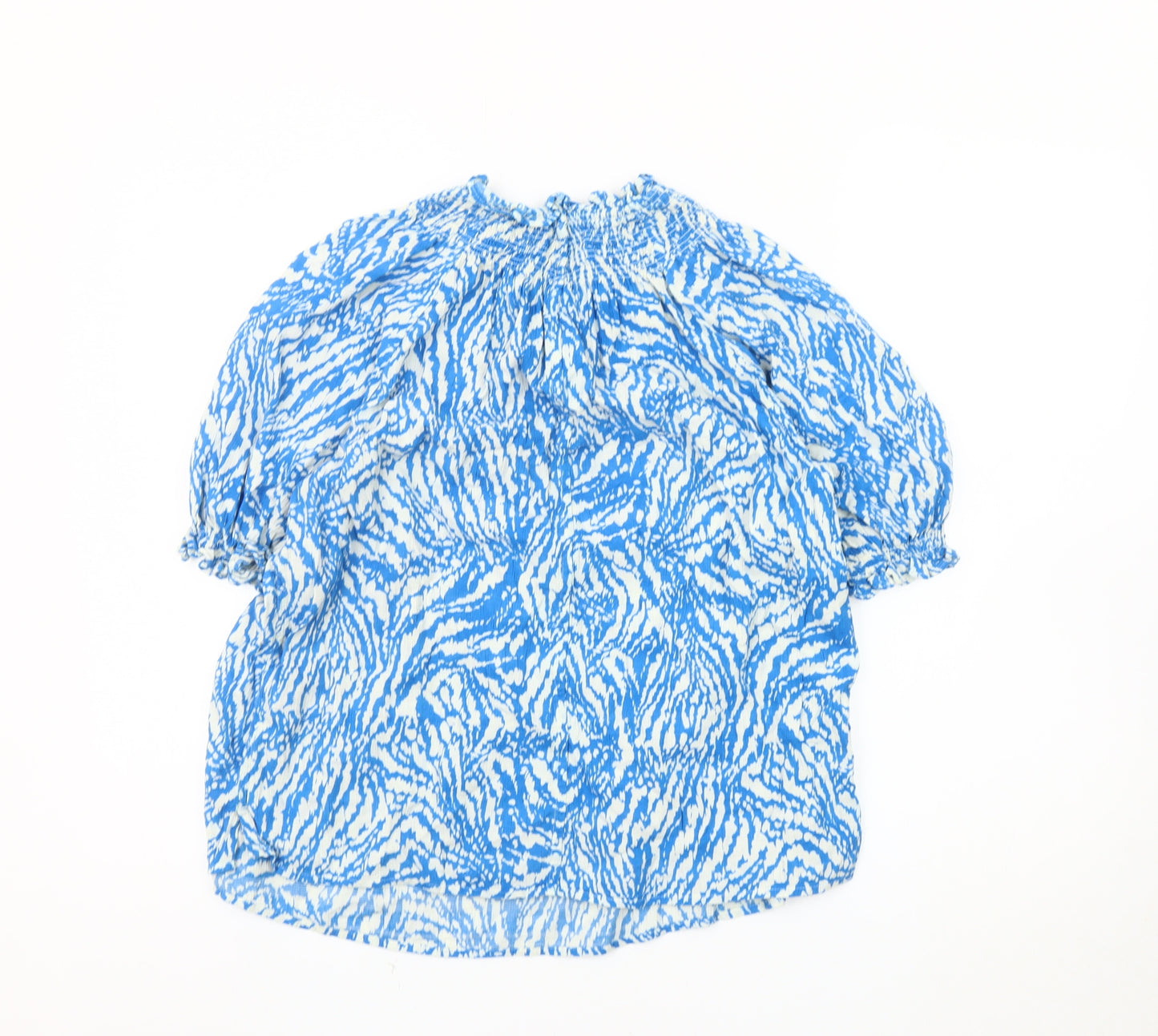 Marks and Spencer Women’s Blue 10 Animal Print Top