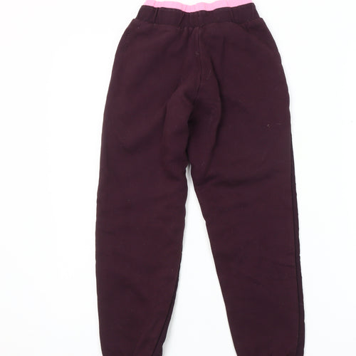 Adidas Girls Purple Jogger Trousers Size 10