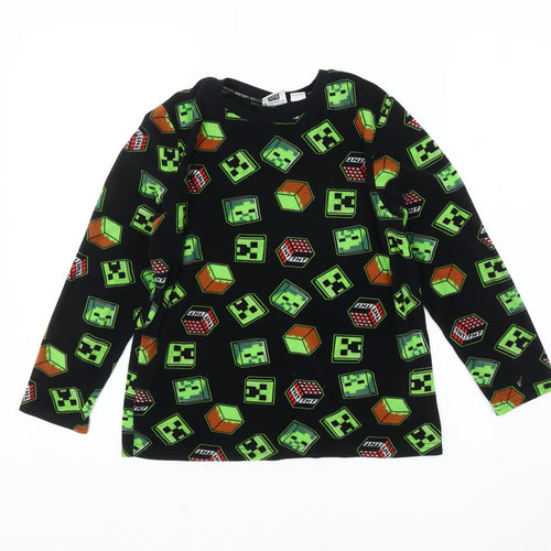 Primark Boys Black Minecraft Pyjama Top 9-10 Years