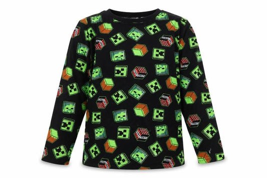Primark Boys Black Minecraft Pyjama Top 9-10 Years