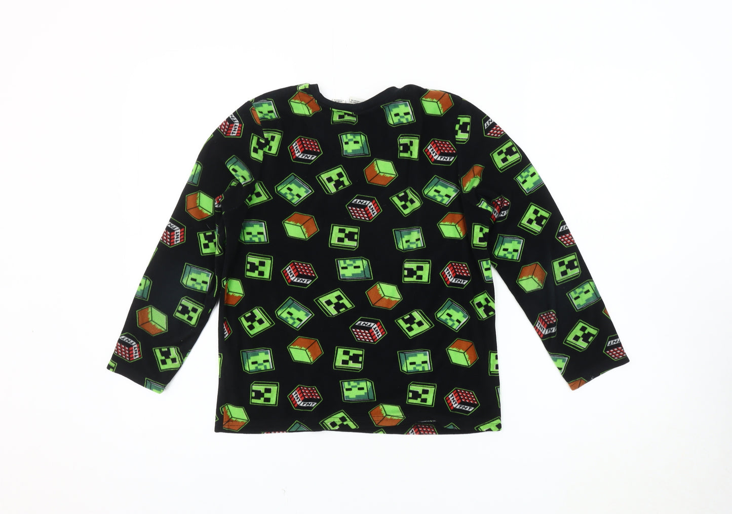 Primark Boys Black Minecraft Pyjama Top 9-10 Years