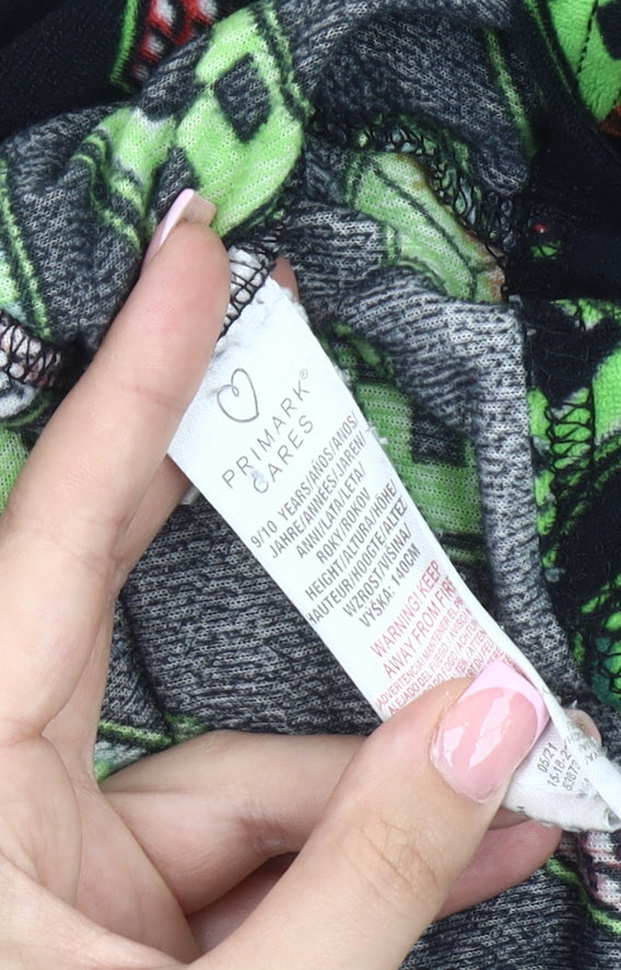 Primark Boys Black Minecraft Pyjama Top 9-10 Years