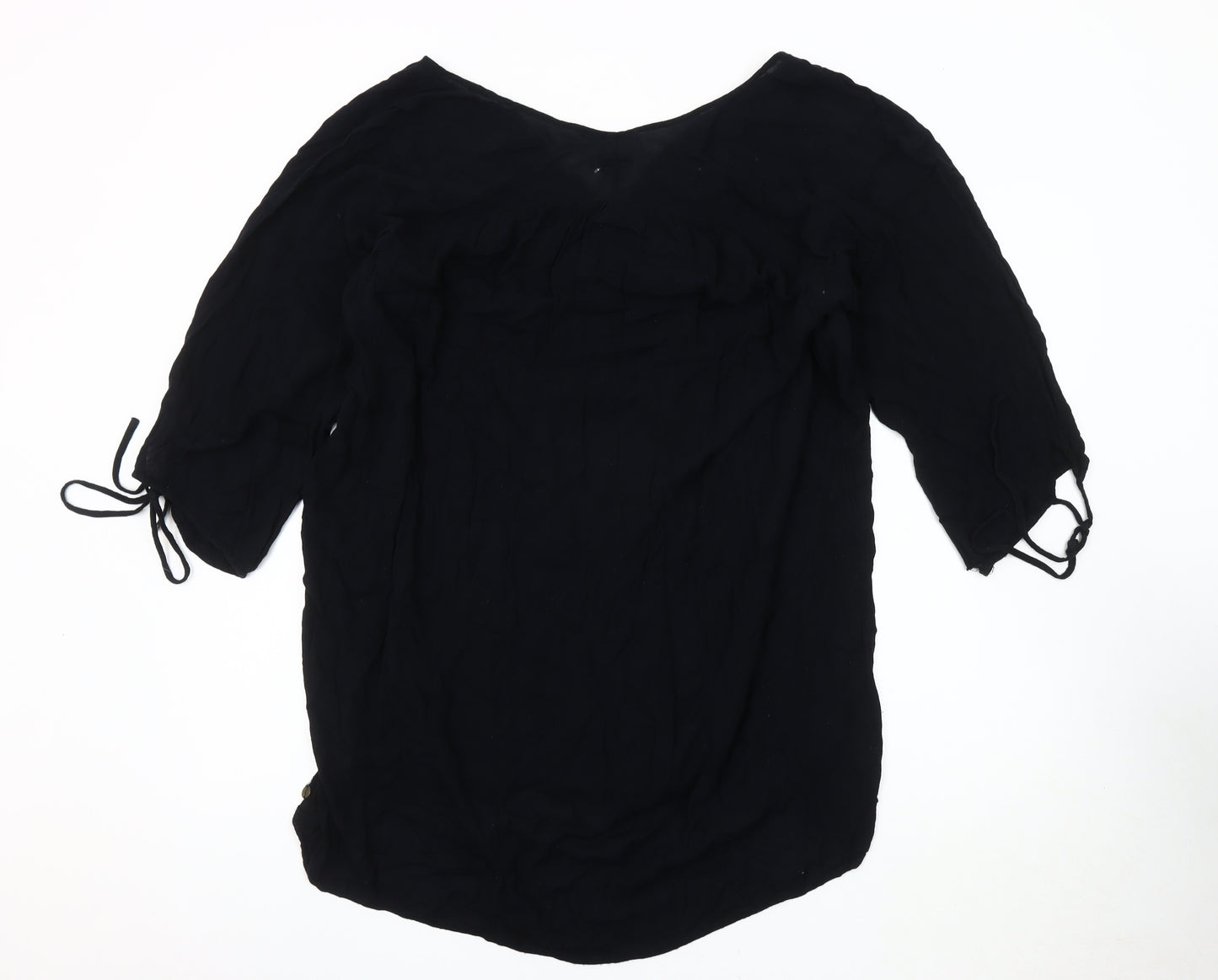 Roxy Women's Black 3/4 Sleeve Blouse in M