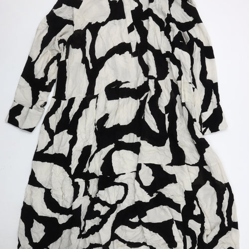 H&M Women's XL Black and White Collared Dress