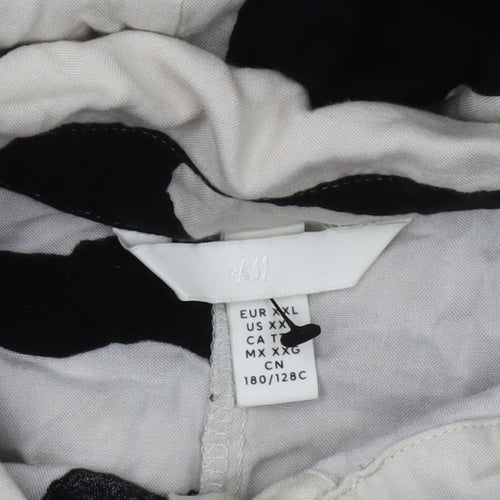 H&M Women's XL Black and White Collared Dress
