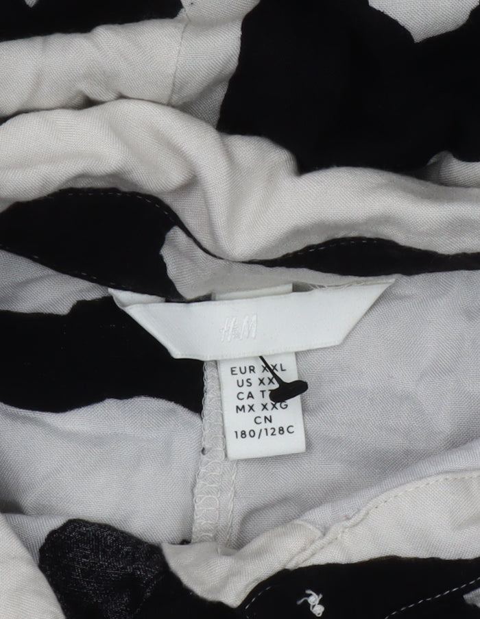 H&M Women's XL Black and White Collared Dress