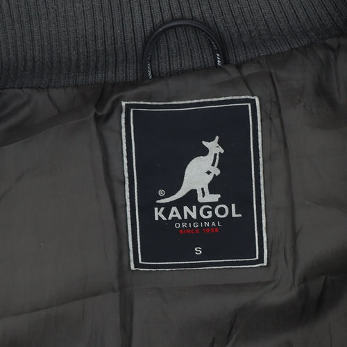 Kangol Men's Grey Puffer Jacket Size S Hoodie Casual