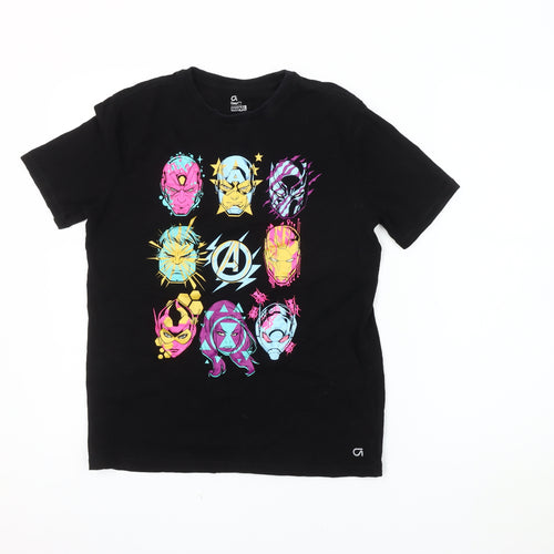 GapFit Boys Black Avengers Graphic T-Shirt 13-14 Years