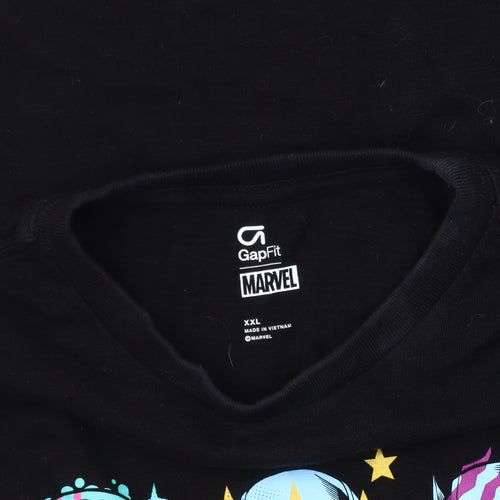 GapFit Boys Black Avengers Graphic T-Shirt 13-14 Years