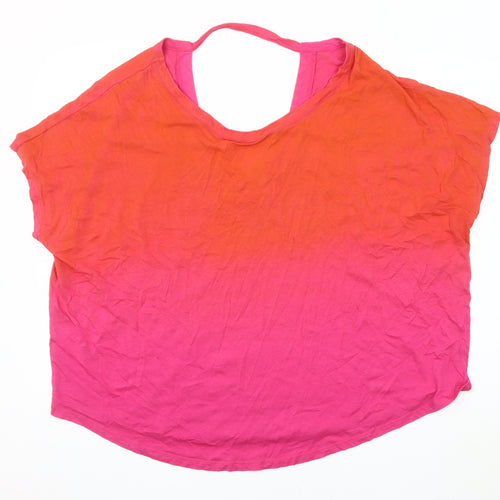 Hush Women's Multicoloured XL V-Neck Halter T-Shirt