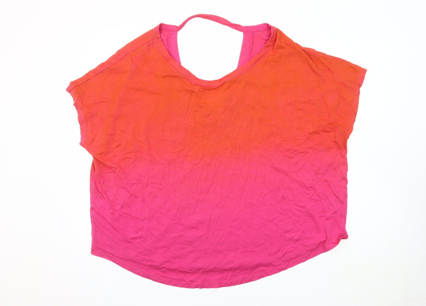 Hush Women's Multicoloured XL V-Neck Halter T-Shirt