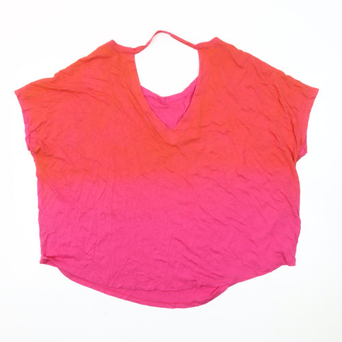 Hush Women's Multicoloured XL V-Neck Halter T-Shirt
