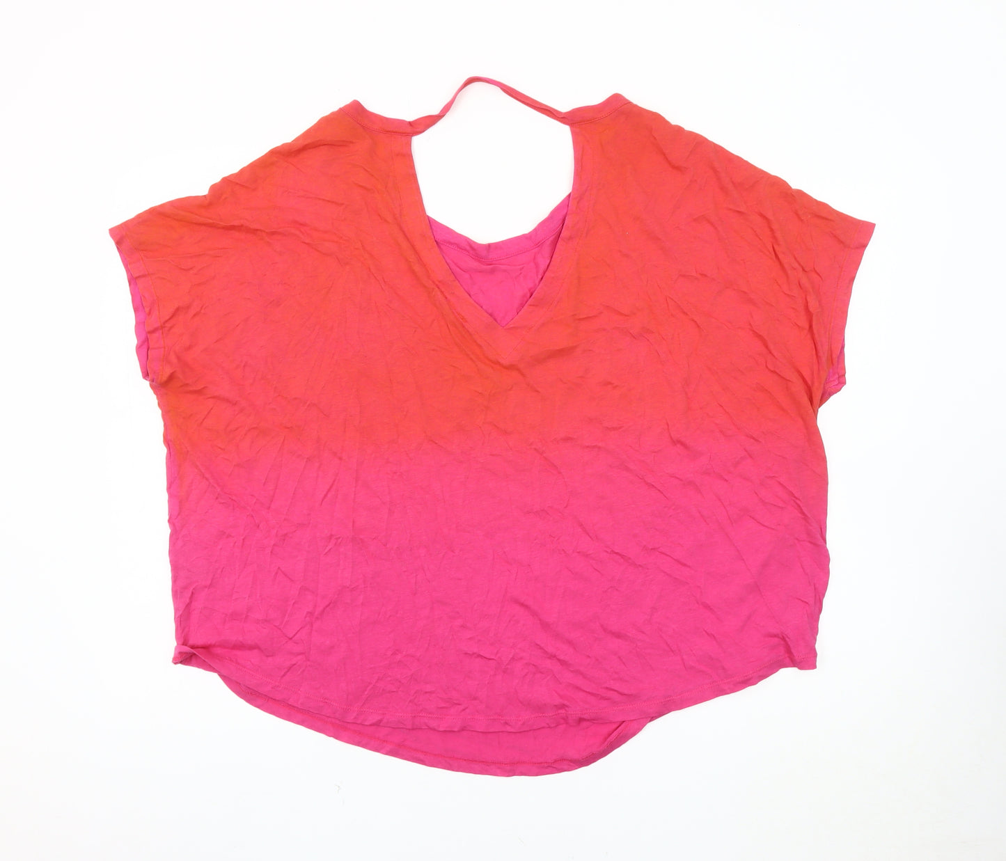 Hush Women's Multicoloured XL V-Neck Halter T-Shirt