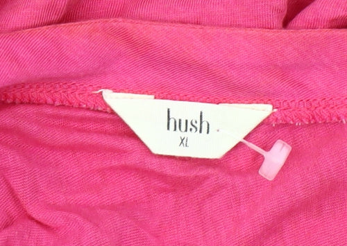 Hush Women's Multicoloured XL V-Neck Halter T-Shirt