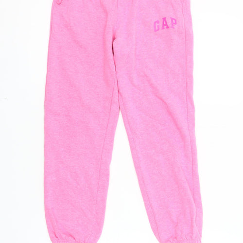 GAP Kids Pink Jogger Trousers, Girls Large, Elastic Waist