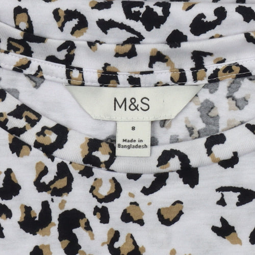 Marks and Spencer Women’s Animal Print T-Shirt, Size 8