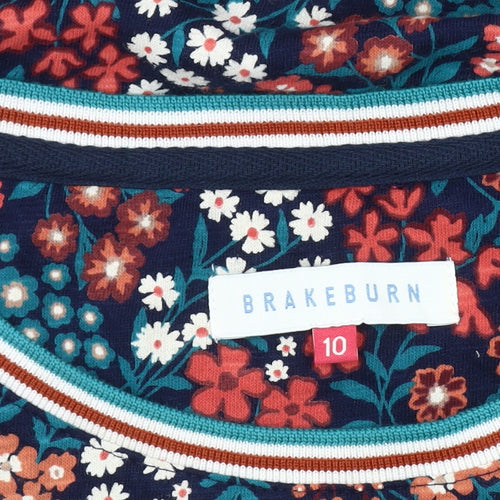 Brakeburn Women's Multicoloured Floral T-Shirt Size 10