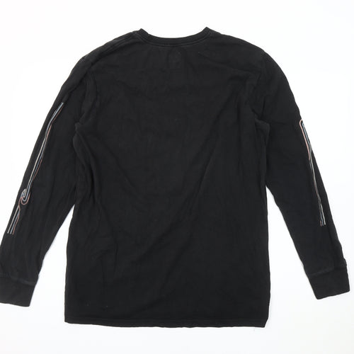Billabong Men's Black Long Sleeve Logo T-Shirt Size L