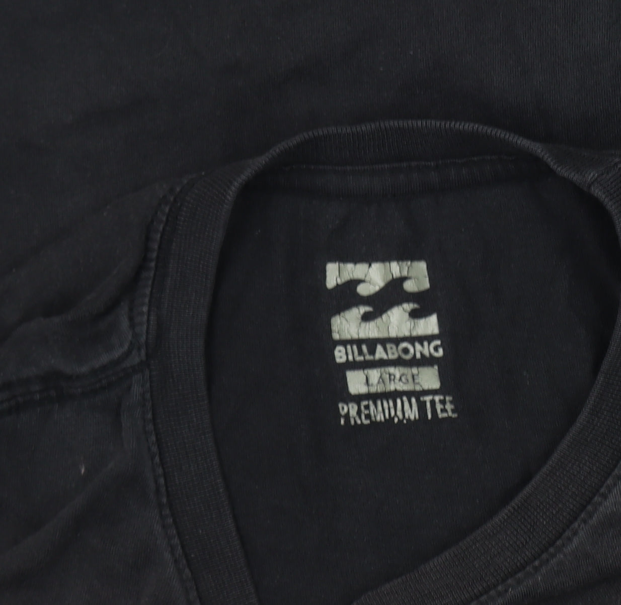 Billabong Men's Black Long Sleeve Logo T-Shirt Size L