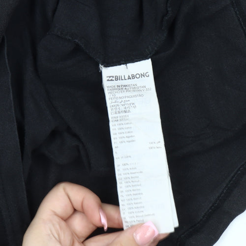 Billabong Men's Black Long Sleeve Logo T-Shirt Size L