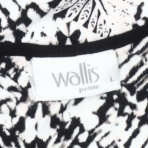 Wallis Women's Black Geometric Petite Blouse, Size L
