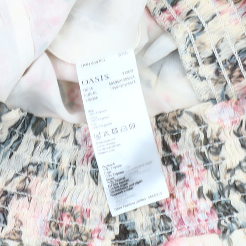 Oasis Women's Floral Blouse Multicoloured Size 14