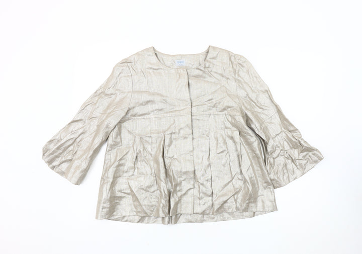 Oasis Women’s Silver Blazer, Size 10, Lightweight