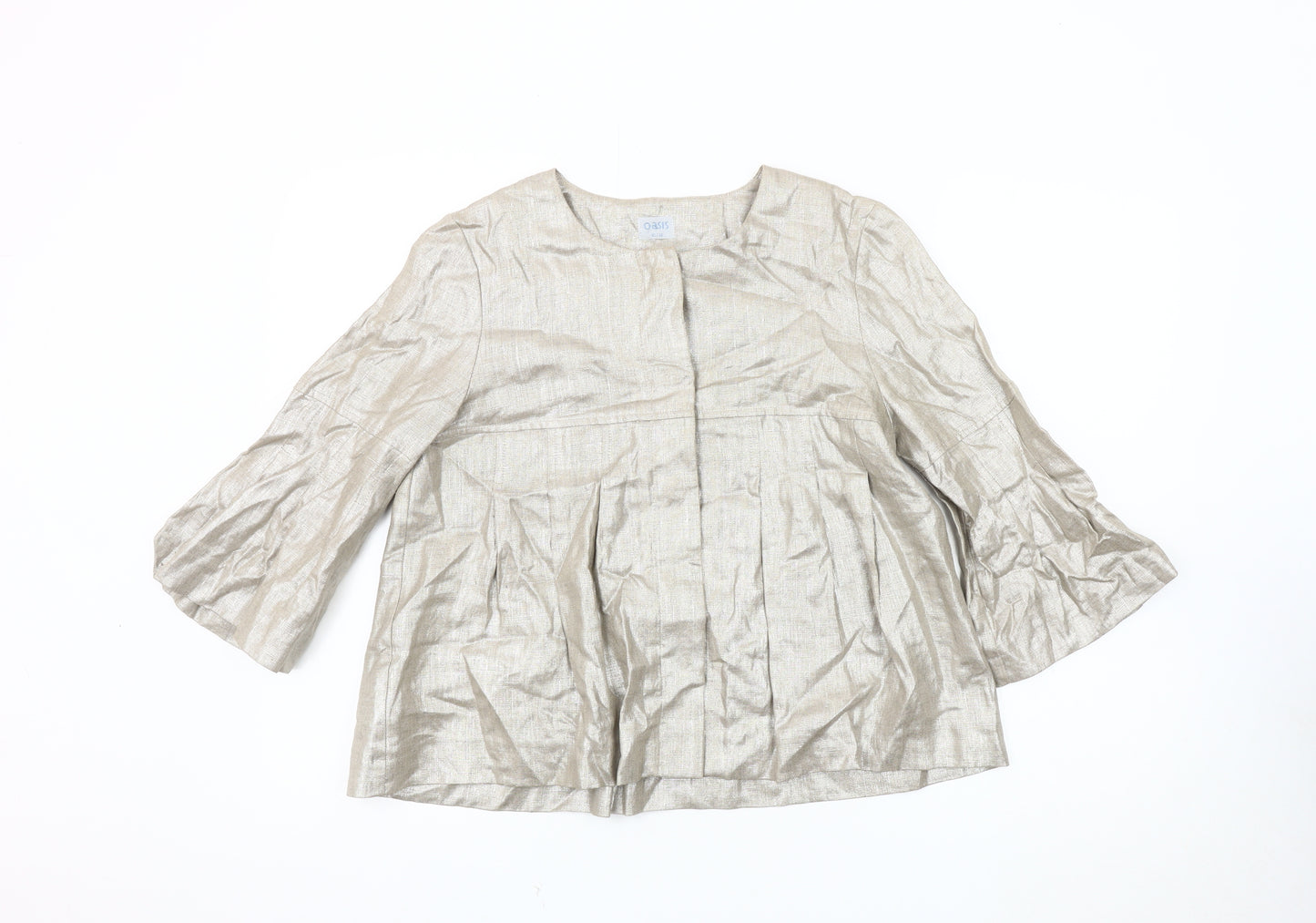Oasis Women’s Silver Blazer, Size 10, Lightweight