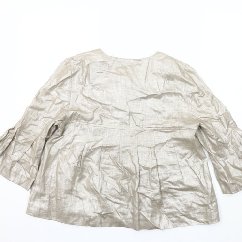 Oasis Women’s Silver Blazer, Size 10, Lightweight