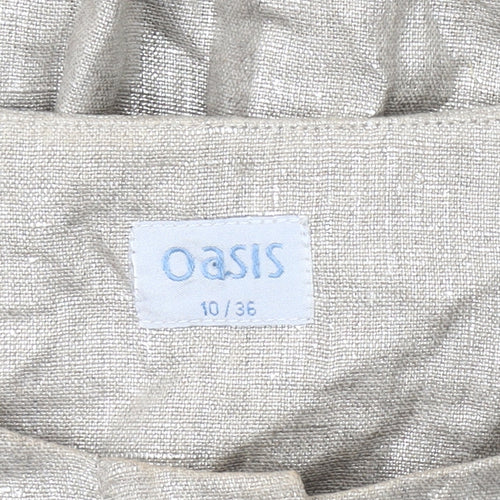 Oasis Women’s Silver Blazer, Size 10, Lightweight