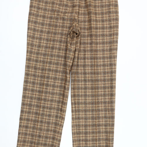 Casablanca Men's Beige Check Trousers Size 18 New