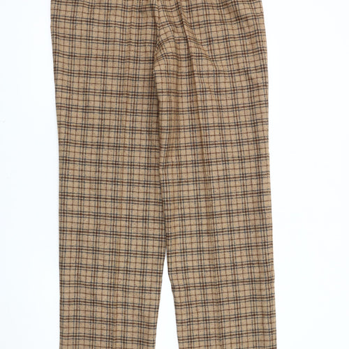 Casablanca Men's Beige Check Trousers Size 18 New