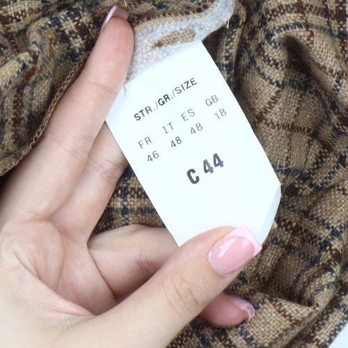 Casablanca Men's Beige Check Trousers Size 18 New