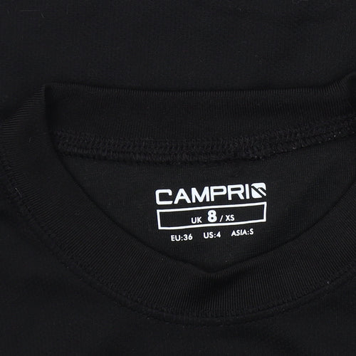 Campri Women's Black XS Long Sleeve Basic T-Shirt
